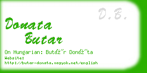 donata butar business card